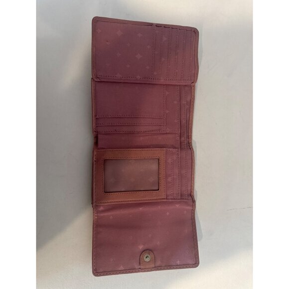 Vintage Fossil Womens Wallet RARE Pink Leather Maddox Trifold Classic Pebbled - Picture 3 of 12